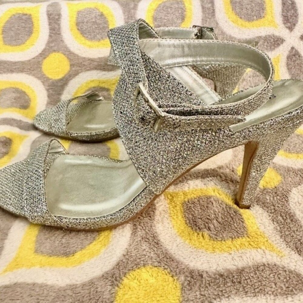 Silver Sparkle Heels
